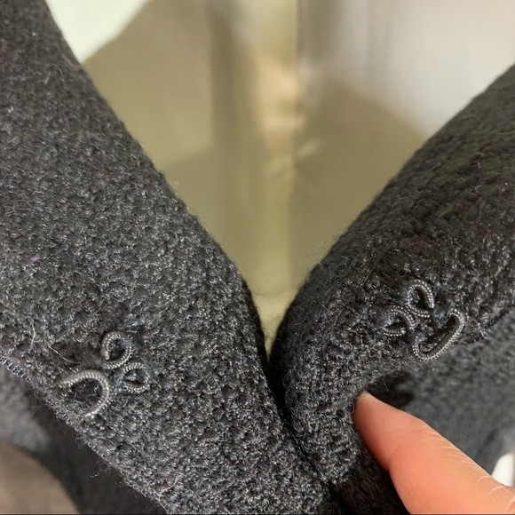 J. CREW WOOL BLEND BLAZER WITH RIBBON TRIM. HOOK AND LOOP CLOSURE. CUFF DETAIL. - Picture 8 of 11